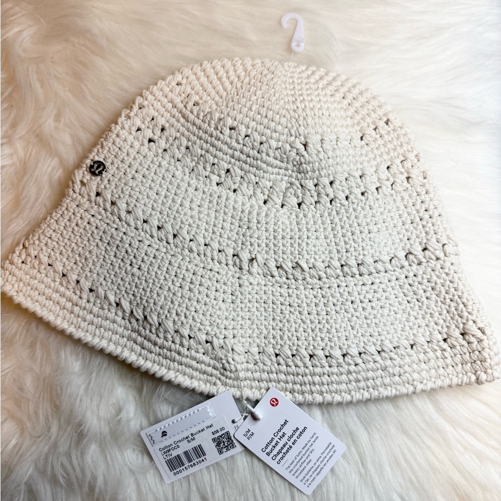 Lululemon Cotton Crochet Bucket Hat LTIV Size S/M New